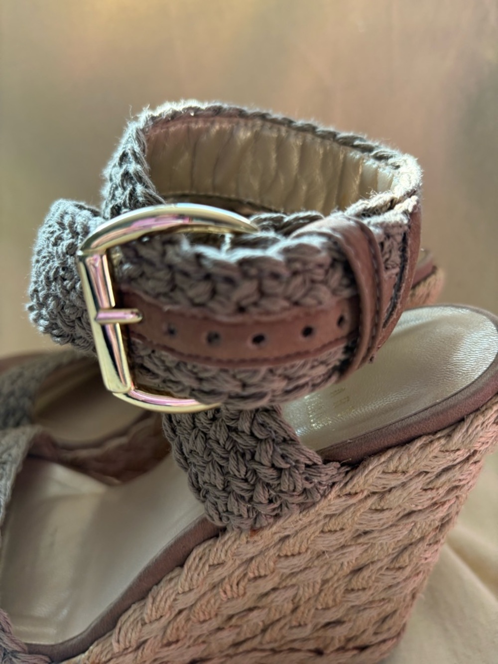 Stuart Weitzman Alex Wedge Jennifer Aniston Wedge Sandals 6.5 - Picture 6 of 14